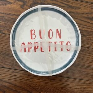 Buon Appetito Melamine Appetizer Plates  C&C California Home 6.5" Set Of 4 New